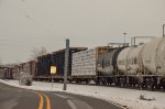 Train awaiting instructions next to Old La Grange Rd